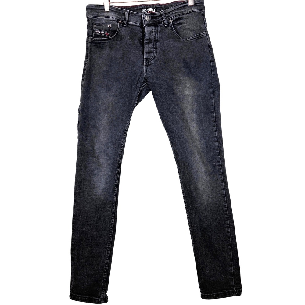 Diesel Men's Slim Jeans W33 Black Made in Italy Staff International Button Fly